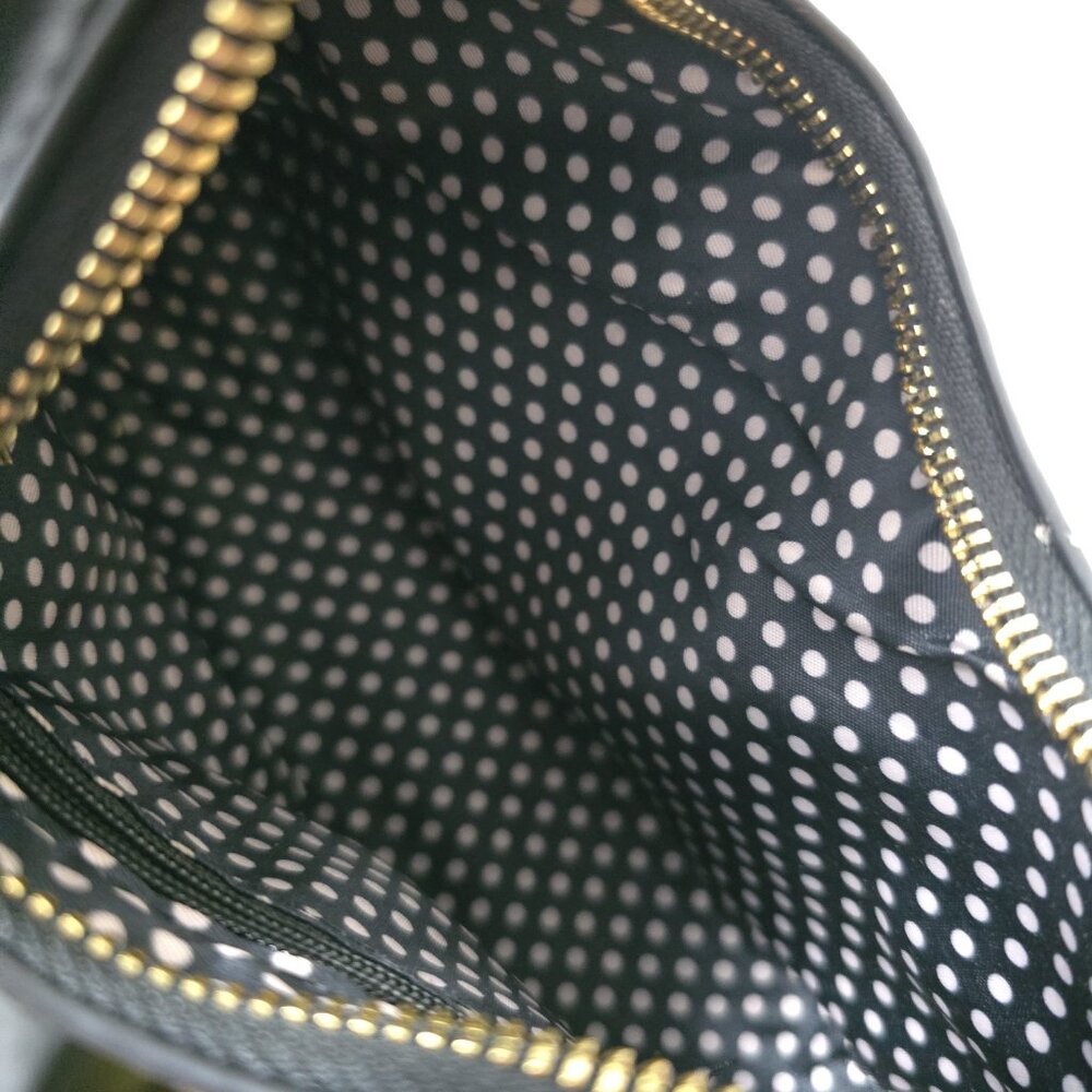 Black Leather crescent hobo arque bag - Picture 4 of 7